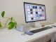 workstation with computers from apple