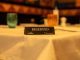 reserved sign on elegant restaurant table