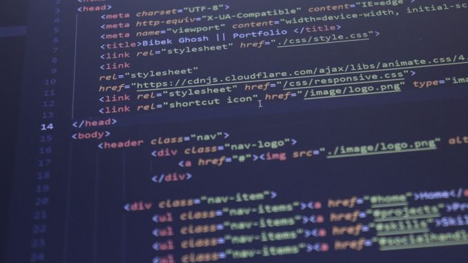 data on a computer screen