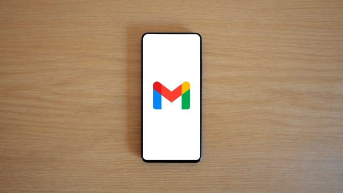 gmail logo on smartphone